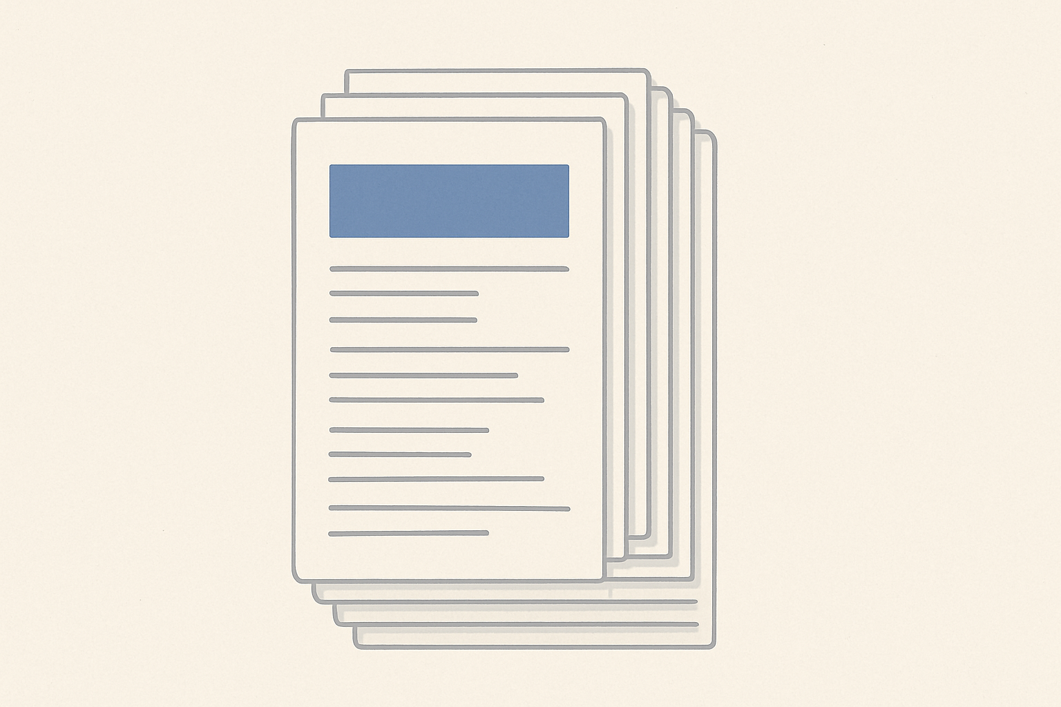 An abstract representation of nine distinct resume sections highlighted on a page.