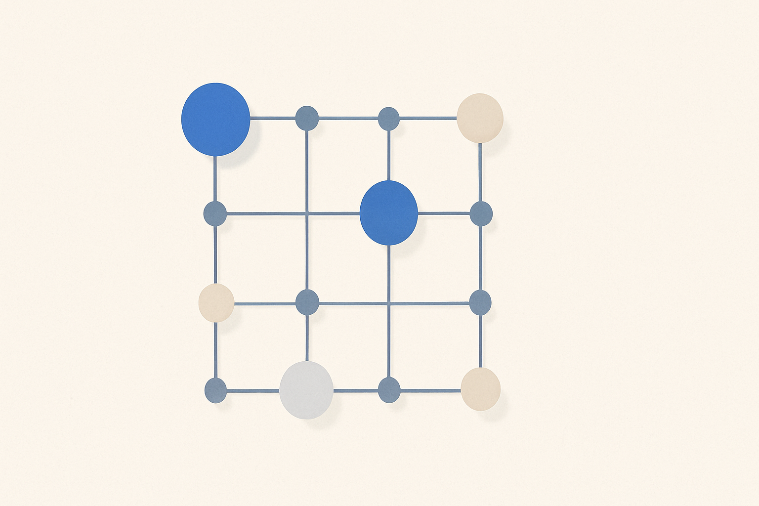 a network of interconnected nodes representing remote work hiring trends in 2026