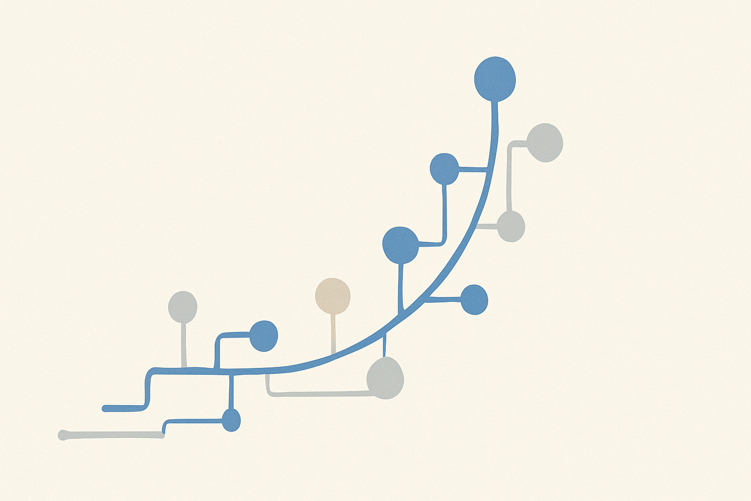 Abstract network of nodes and circuit lines symbolizing tech job market growth in 2026